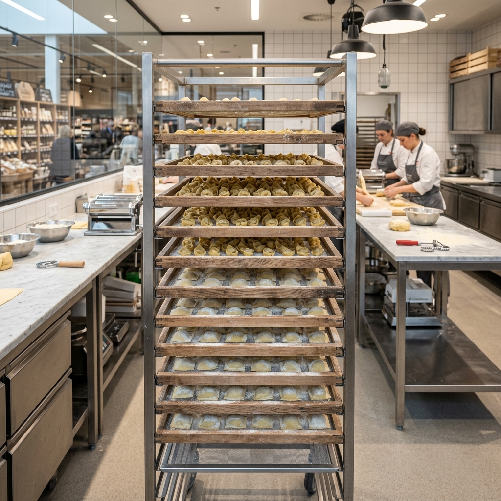 Lavorazione Pasta - Telai in legno per asciugatura ravioli e tortellini