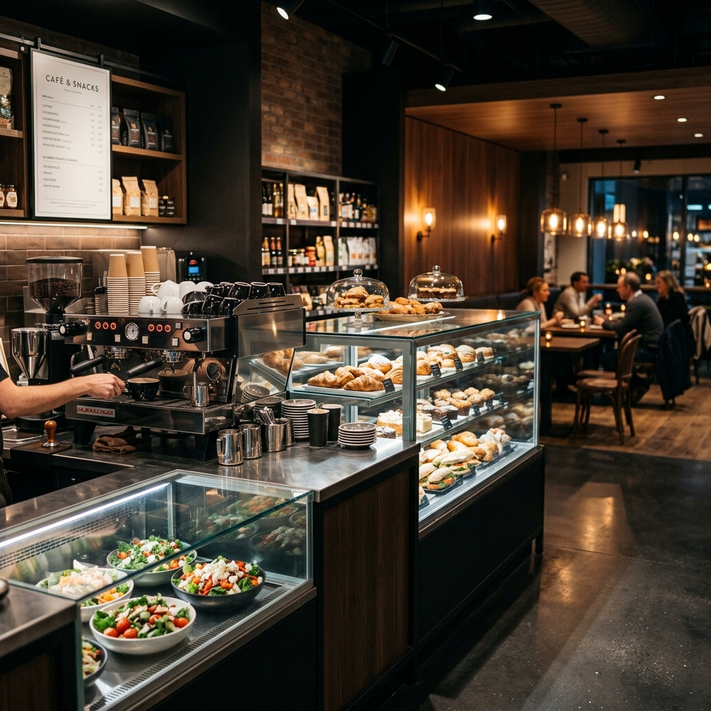 Snack Bar - Retro banco refrigerato bar inox